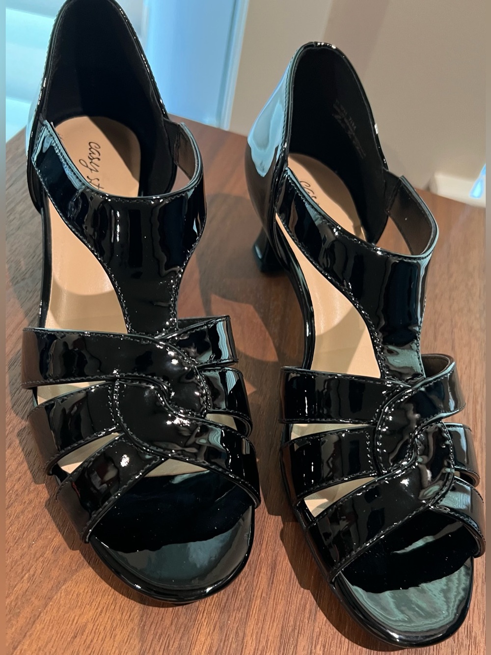 Easy Street 7-1/2 M New in Box Women’s Black Patent Slingback Heels